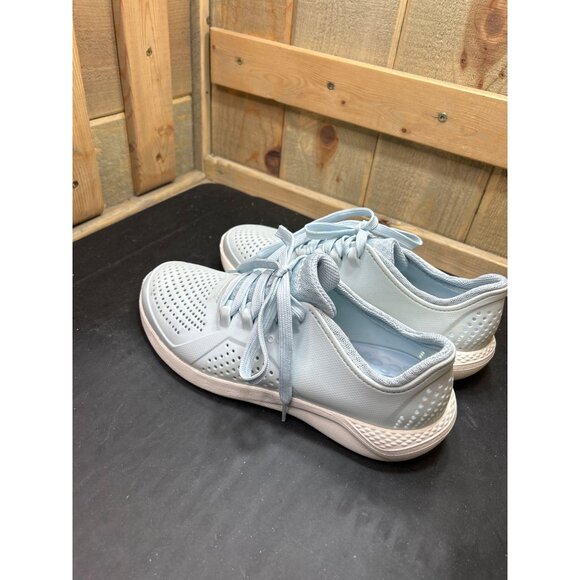 Crocs LiteRide Light Blue Sneakers Size 9 Womens Perforated Breathable Casual - Picture 6 of 8